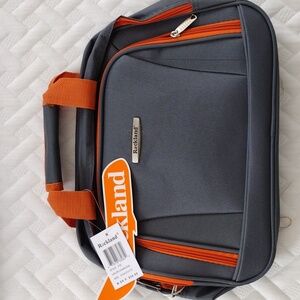 Rockland Small Travel Tote Perfect For Carry-On Luggage, Charcoal /Orange.